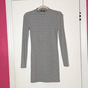 Forever 21 | Gray and White Stripped Dress